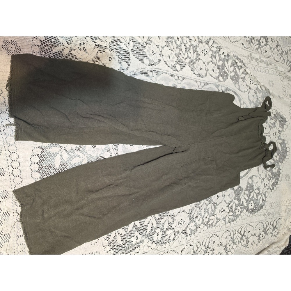 Natural Life Carly Jumpsuit Adjustable Straps Pockets Olive Green M - Picture 4 of 5